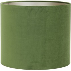 Velours Kap cilinder 40-40-30 cm dusty green - Landelijk Rustiek - 2 jaar garantie
