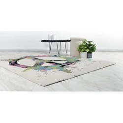 Vistoso Kleurrijk Crème Peace vloerkleed - - 160 X 230 CM