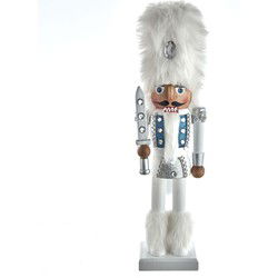 Notenkraker russische soldaat wit