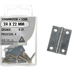 Scharn schr 24x22mm gegalv 4st