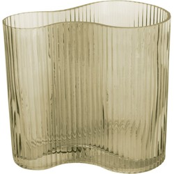 Vaas Allure Wave - Glas Mosgroen - 12x18cm