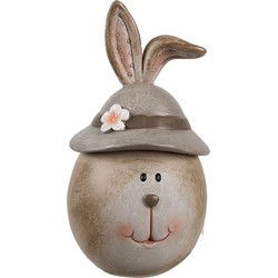 Clayre & Eef Decoratie Beeld Konijn Beige Bruin Kunststof