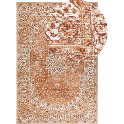 HAYAT - Laagpolig vloerkleed - Oranje - 200 x 300 cm - Katoen