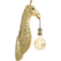 Wandlamp Giraffe - Goud - 20,5x19x61cm