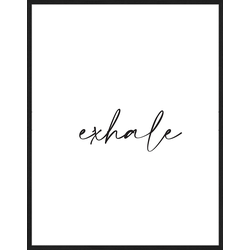 Any Image Print 'Exhale' - Schilderij - Wanddecoratie - Inclusief beukenhouten lijst - Poster - 73x93cm - Zwarte lijst met Passe Partout