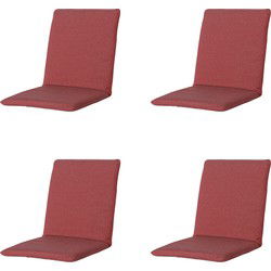 Madison -  Stapelstoelkussen Manchester red - Ca. 97x49 cm - Set van 4