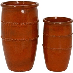 Lucia Planter set van 2 Terracotta Pot Rood