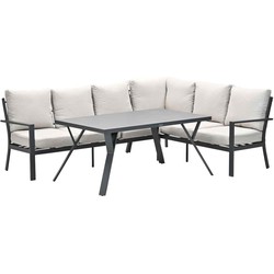 Garden Impressions Senja lounge dining set 3-delig rechts - desert sand