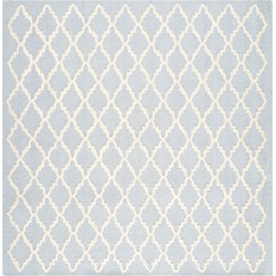 Safavieh Modern Indoor Hand Tufted Area Rug, Cambridge Collection, CAM137, in Light Blue & Ivory, 183 X 183 cm