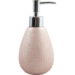 MSV Zeeppompje/dispenser - Shanghai - keramiek - rose goud - 8 x 17 cm - 260 ml - Zeeppompjes