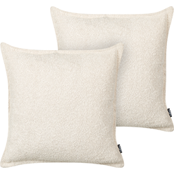 Beliani SENECIA - Sierkussen-Beige-Bouclé