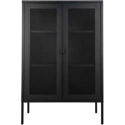 Melbourne Display Cabinet - Display cabinet in black with mesh door