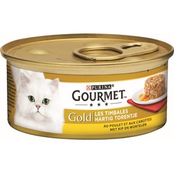 Gold hartig torentje met kip en wortelen 85g kattenvoer - Gourmet