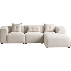 Beliani DOLVA - Hoekbank-Beige-Polyester