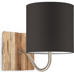 wandlamp drift bling Ø 16 cm - bruin