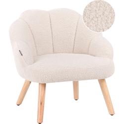Beliani MILAND - Fauteuil-Beige-Bouclé
