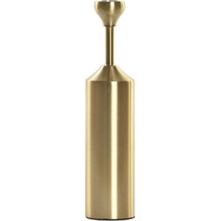 Items Kandelaar - goudkleurig - kaarshouder - metaal - 22 cm - kaars kandelaars