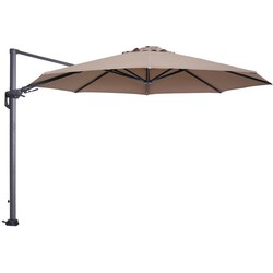 Hawaii parasol - Ø350 cm - carbon black - taupe