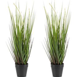Emerald Kunstplant Siergras - 2x - groen - 53 cm - Kunstplanten