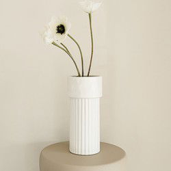 Indore Home - Vaas Mary - Bloemenvaas - Woonkamer decoratie - Vaas Wit