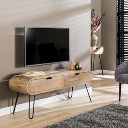 Industrieel TV-meubel Jasmine mangohout 2 lades