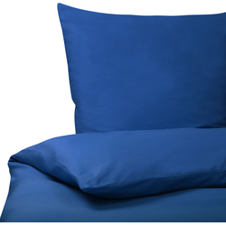 Beliani HARMONRIDGE - Beddengoed-Blauw-Satijn katoen