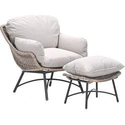 Logan Fauteuil Voetenbank Vintage Willow