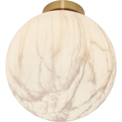 Plafonniere Carrara - Goud/Wit - Ø28cm