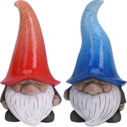 Tuinkabouters - 2x - polystone - 23 cm - gnooms - Tuinbeelden