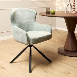 Starfurn Eetkamerstoel Hanna | Water Green | Met armleuning