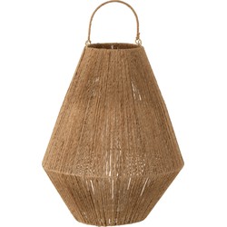 J-line - Lantaarn Dantya Jute Naturel - 37.5x37.5x48cm