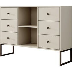 Meubella - Dressoir Lyndall - Beige - 115 cm