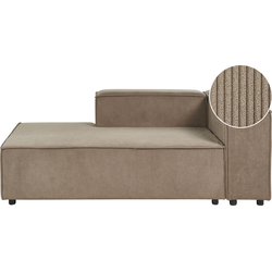 Beliani APRICA - Chaise longue-Bruin-Corduroy