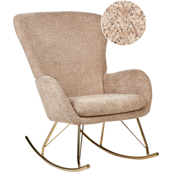 Beliani ANASET - Schommelfauteuil-Beige-Bouclé