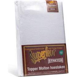 Superieur Topper Molton Hoeslaken - 70/80 x 200/220 cm - Beschermt uw kostbare Topmatras - Matrasbeschermer