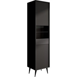 Meubella - Vitrinekast Winq - Antraciet - 45 cm