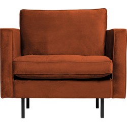 BePureHome Rodeo Classic Fauteuil - Velvet - Roest - 83x98x88