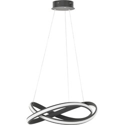 Highlight - Waves - Hanglamp - LED - 55 x 55  x  140cm - Zwart