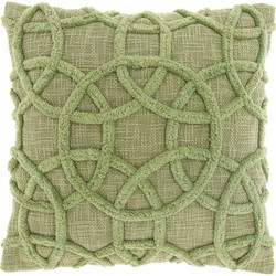 Unique Living - Kussen Everon - 45x45cm - theegroen