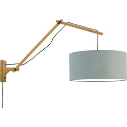 Wandlamp Andes - Bamboe/Lichtgrijs - 95x47x55cm