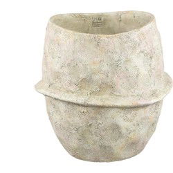 PTMD Bloempot Haania - 40x40x40 cm - Cement - Beige