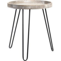 D - Light & Living - Bijzettafel KENZIE - Ø50x60cm - Bruin