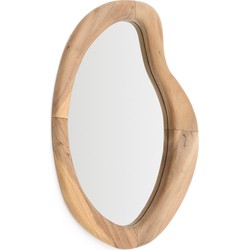 Kave Home - Spiegel Selem van mungur hout met natuurlijke afwerking 68 x 44 cm