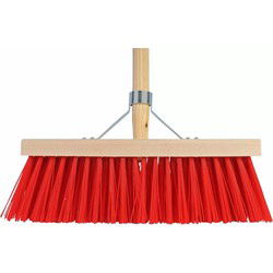 Talen Tools Buitenbezem - hout - nylon - 35 cm - 130 cm tuinbezem - Bezem