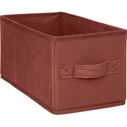 5Five Opbergmand/kastmand - vakkenkast - 7 liter - bordeaux rood - 15 x 31 x 15 cm - Opbergmanden