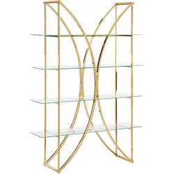 HOLLOW - Boekenkast - Goud/Transparant - Metaal