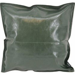 Sierkussen Shiny Leather Donkergroen | 45 x 45 cm | PU Leder
