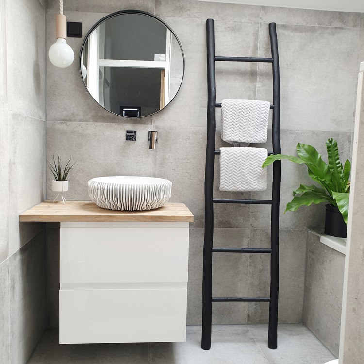 pion Anesthesie Ontdekking Stylingtip: een ladder als handdoekrek in de badkamer | HomeDeco.nl