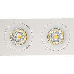 Mozes III witte inbouwspot 2x 5W LED GU10 dimbaar incl.
