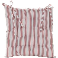 Stoelkussen 38x38 cm Roze Streep